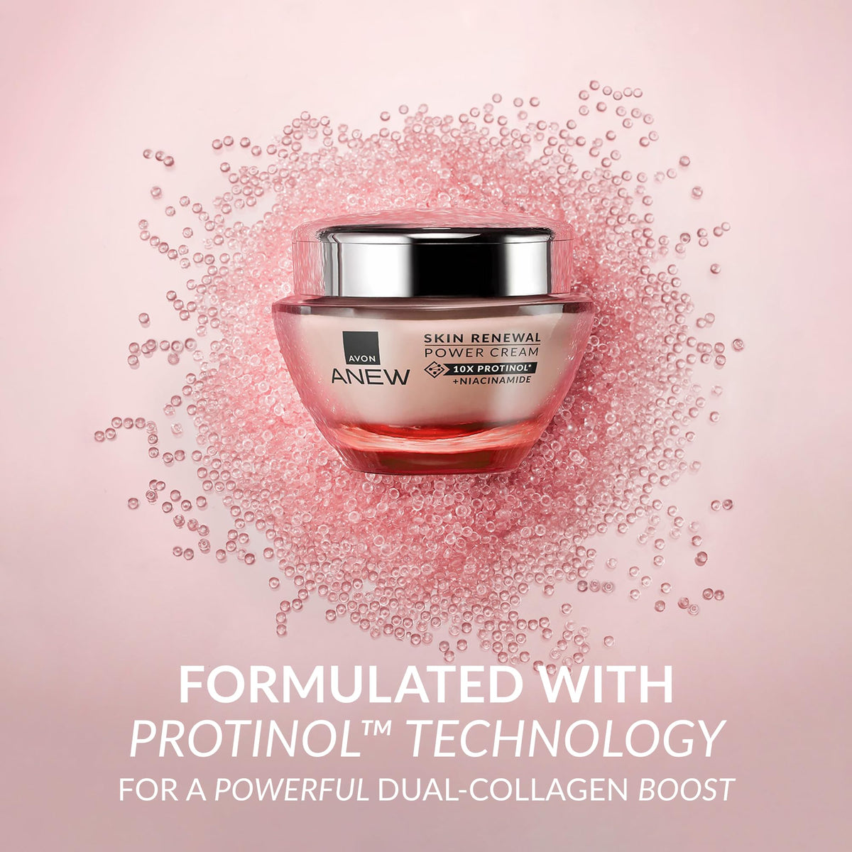 AVON Anew Renewal Power Cream texture swatch for quick absorption