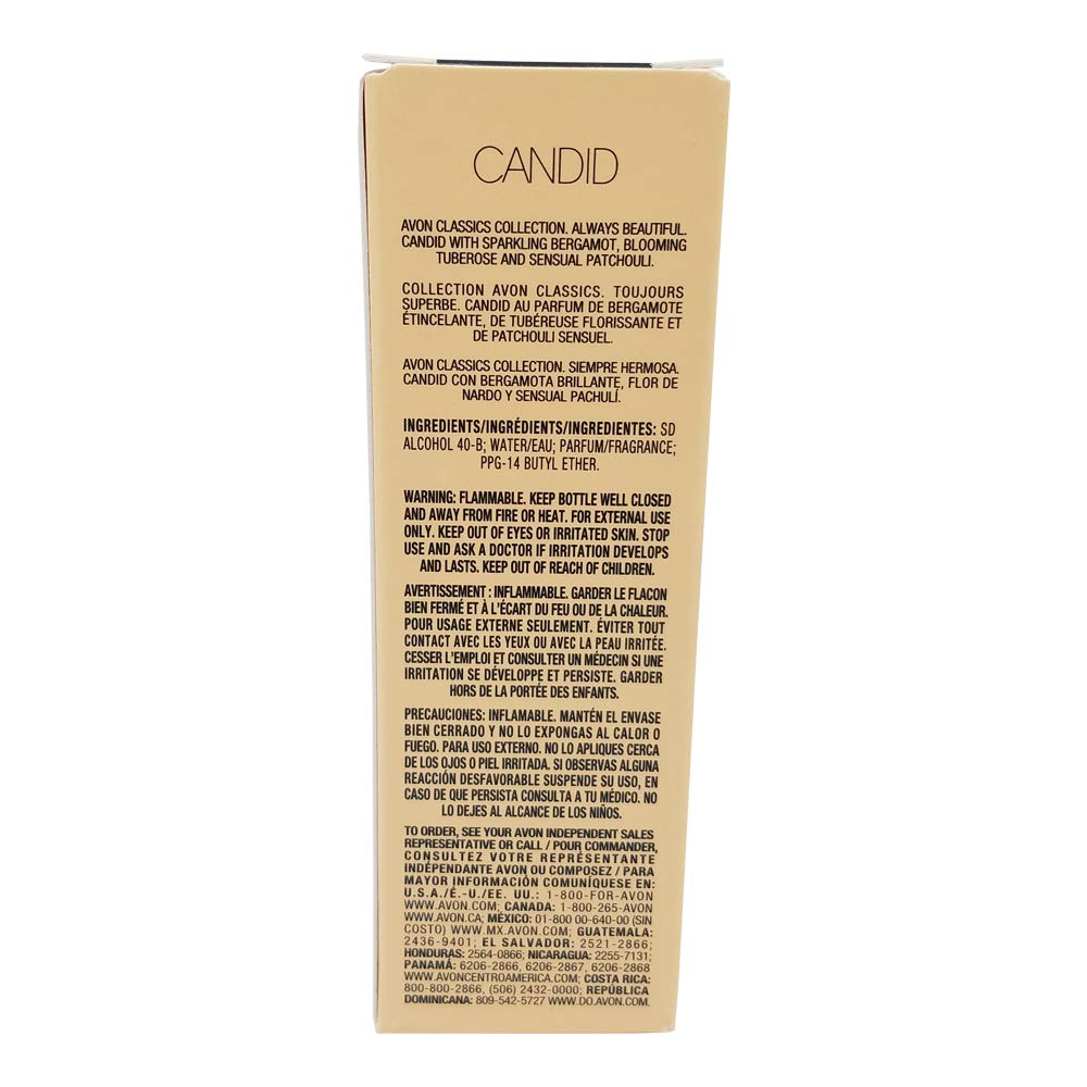 AVON Classics Candid travel-size bottle ideal for on-the-go freshness