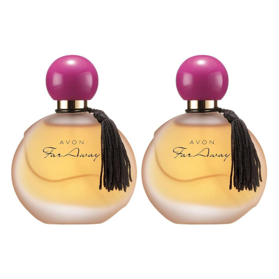 AVON Far Away bottle with 1.7 oz, a floral oriental scent for evening wear.