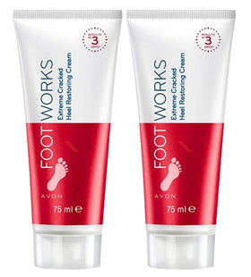 Applying AVON Foot Works on heel to reduce dryness