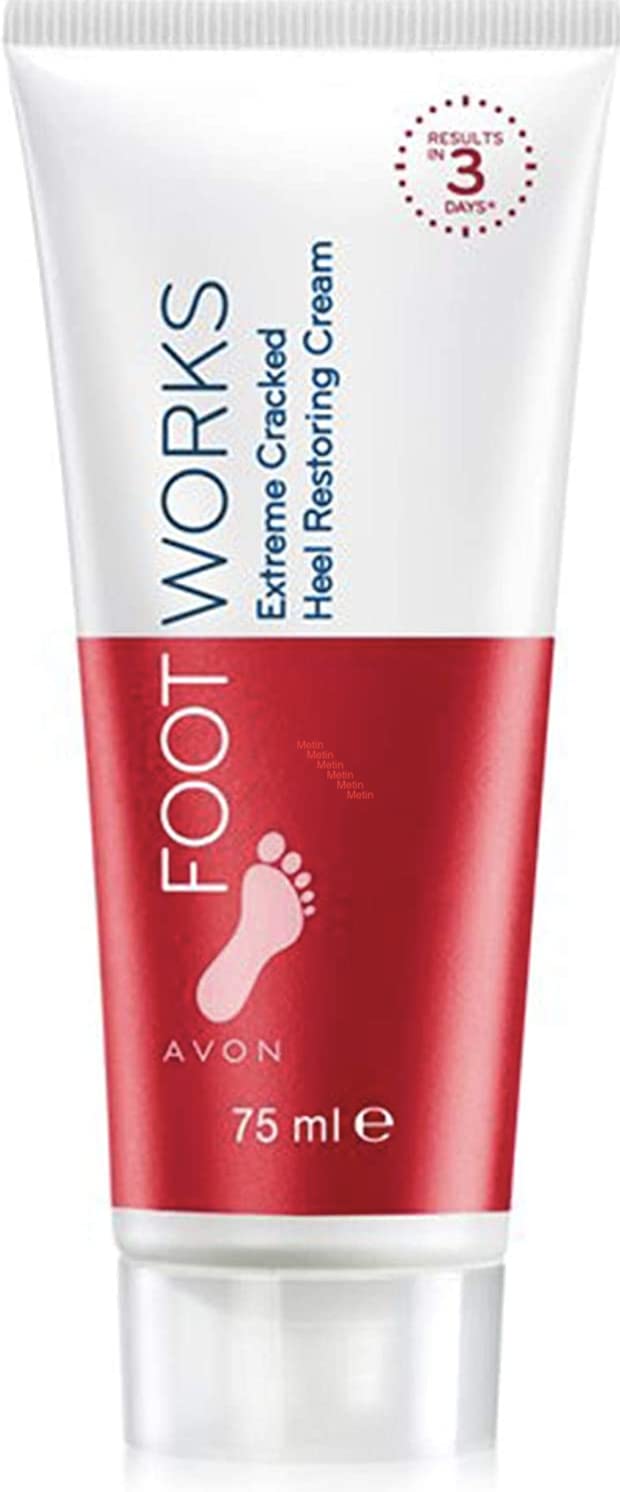 AVON Foot Works cream texture close-up for deep moisturization