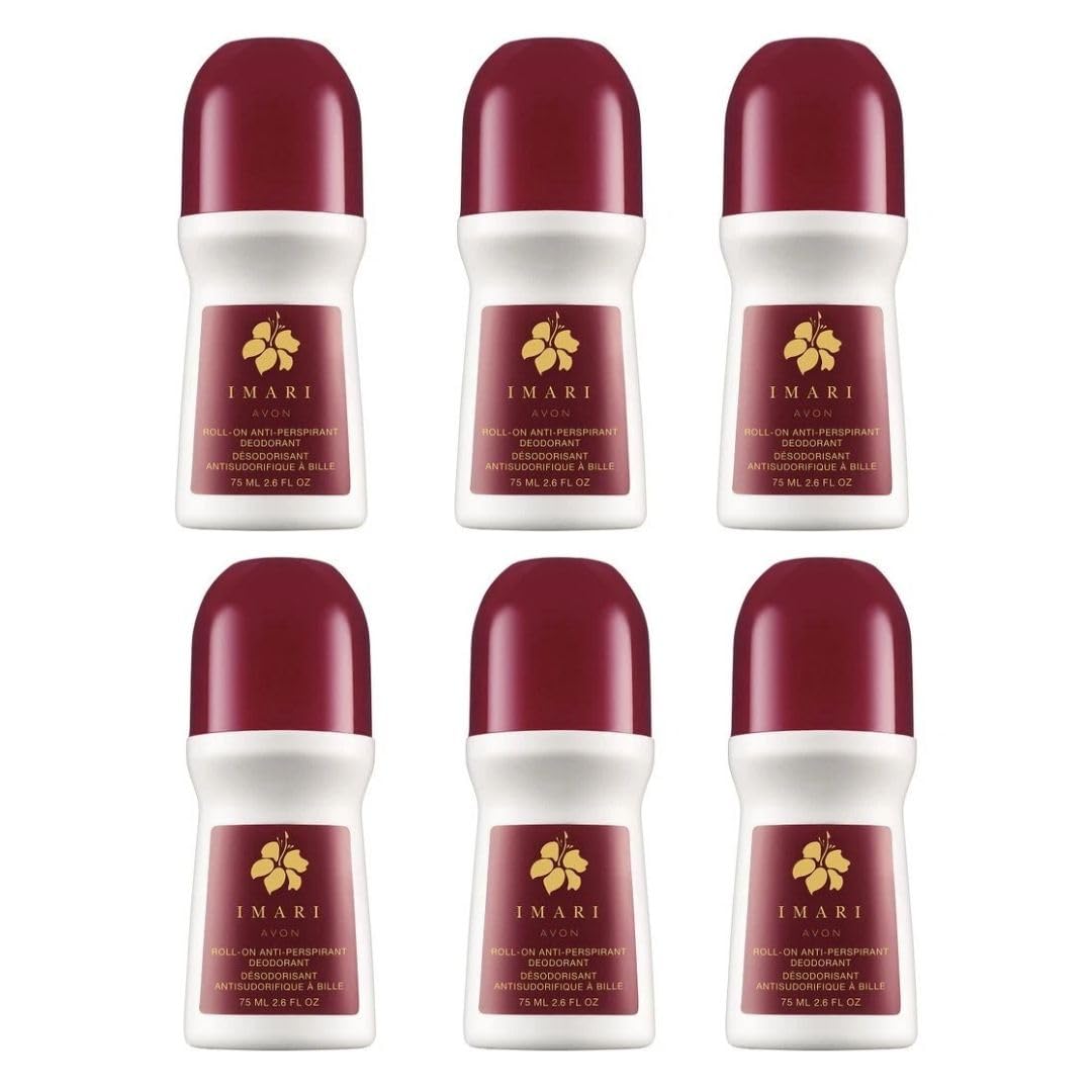 AVON Imari roll-on deodorant six-pack for women with invisible stain-free protection and long-lasting fragrance