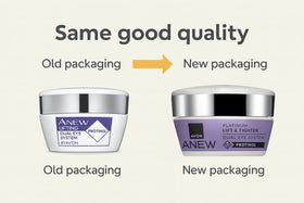 Avon Skin So Soft dual eye system packaging shot highlighting convenient pack for on the go routines