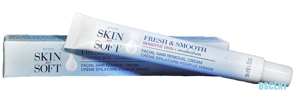 AVON Skin So Soft Fresh & Smooth close-up texture shows a gentle cream for sensitive skin.