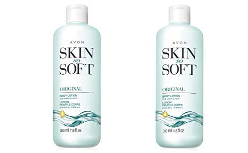 Close-up of AVON Skin So Soft lotion texture showing quick absorption for everyday hydration.
