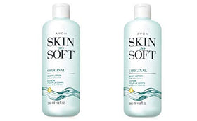 Close-up of AVON Skin So Soft lotion texture showing quick absorption for everyday hydration.
