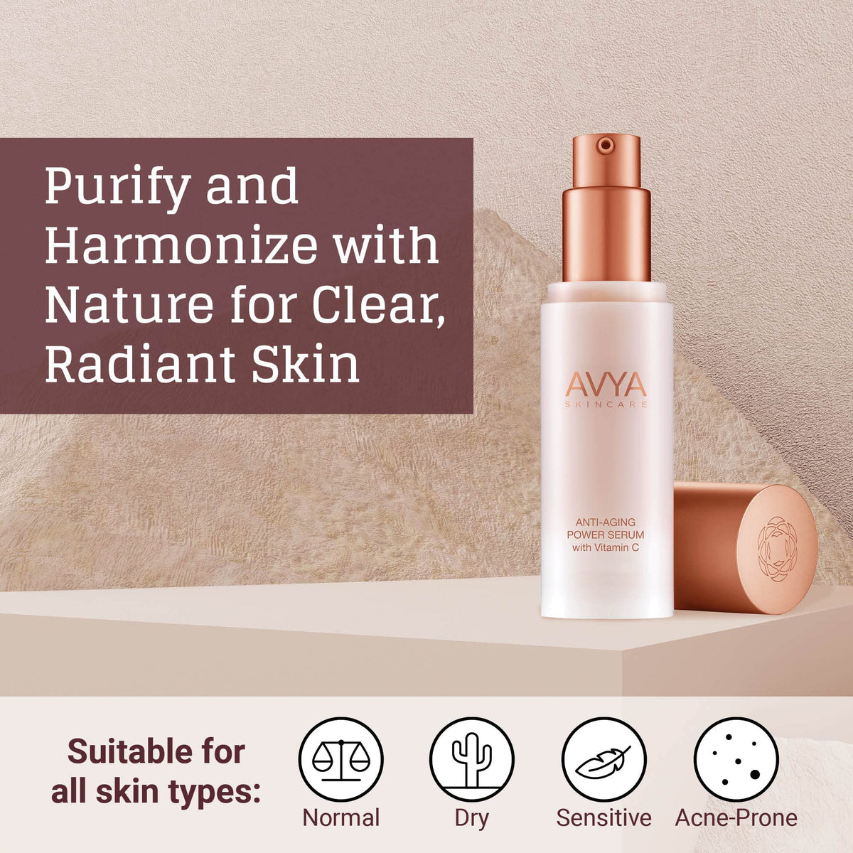 AVYA 1oz bottle packaging designed for everyday use.