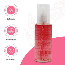 Packaging shot of Avyna Hair Restructuring Liquid showing a sleek bottle for hydration prep