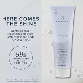 Awapuhi Wild Ginger HydraSoft label closeup emphasizes HydraTriplex hydration.