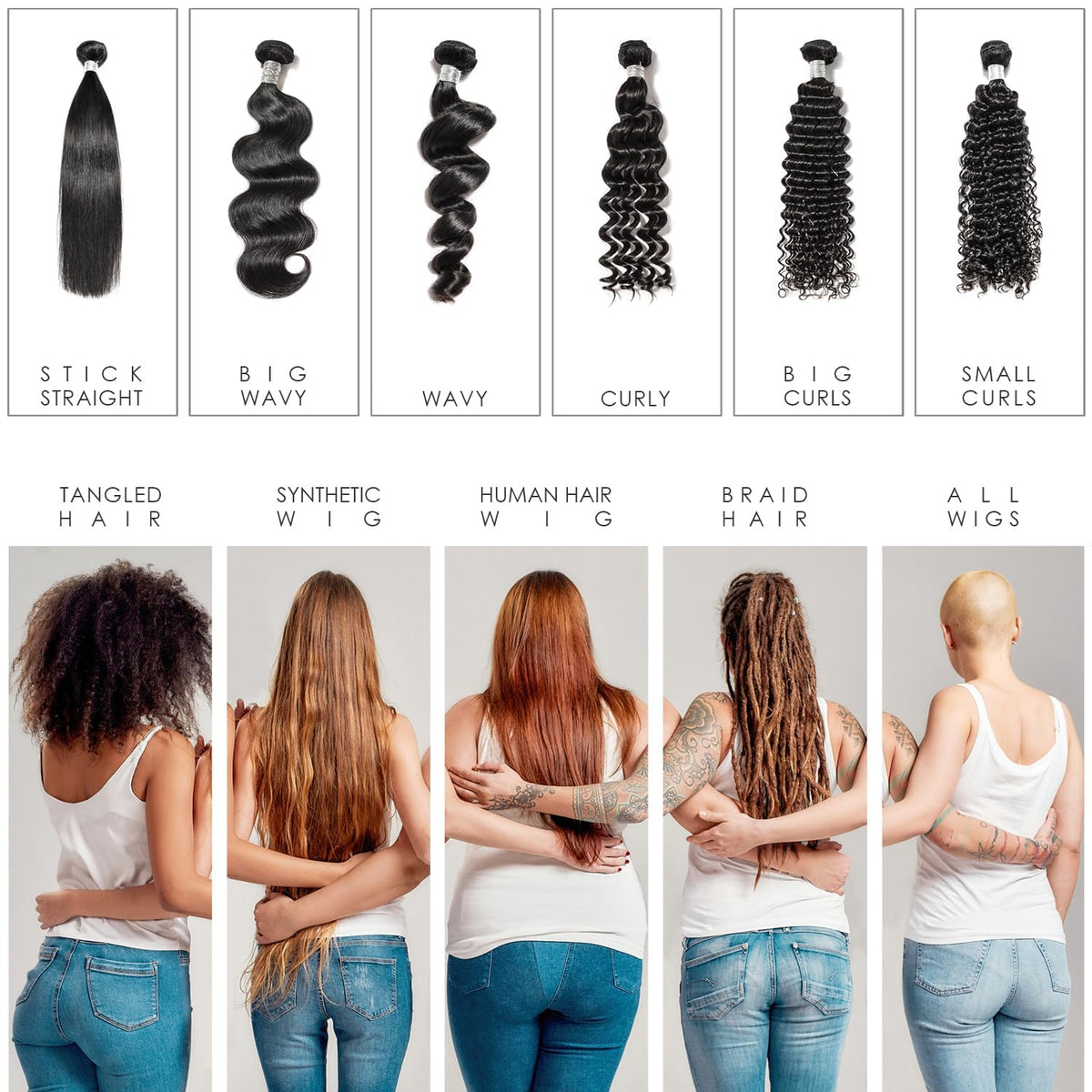Awesome wig care set packaging emphasizes easy, at-home maintenance.
