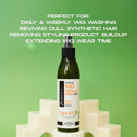 Awesome Wig Shampoo lather demonstration illustrates easy wash for synthetic wigs.