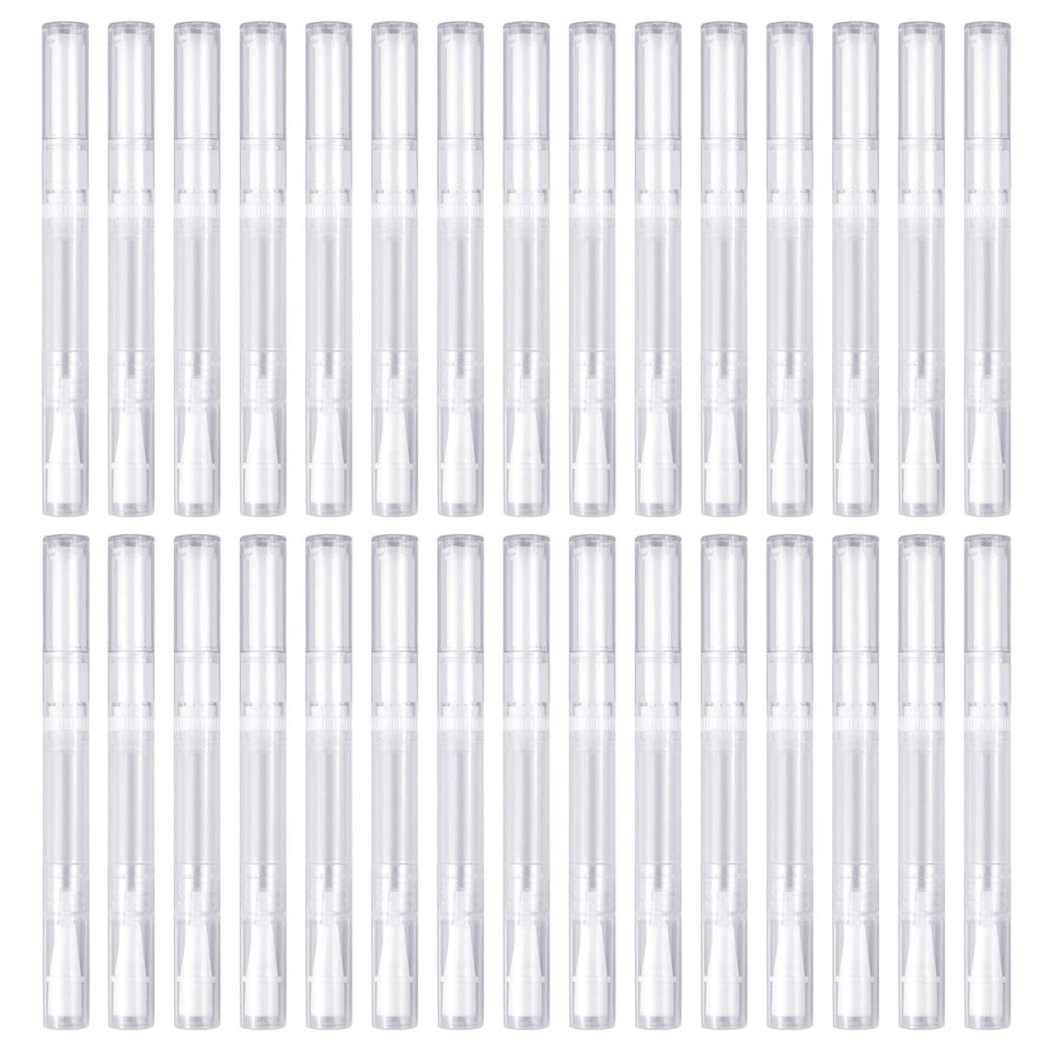 Awpeye 30-pack 3ml transparent twist pens for compact cosmetics storage.