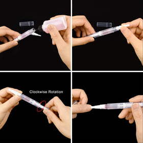 Awpeye empty twist pen with narrow mouth for clean refills.