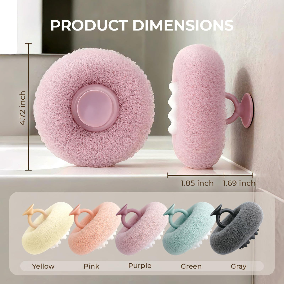awrose gift-ready shower scrubber set ideal for birthdays or pampering.