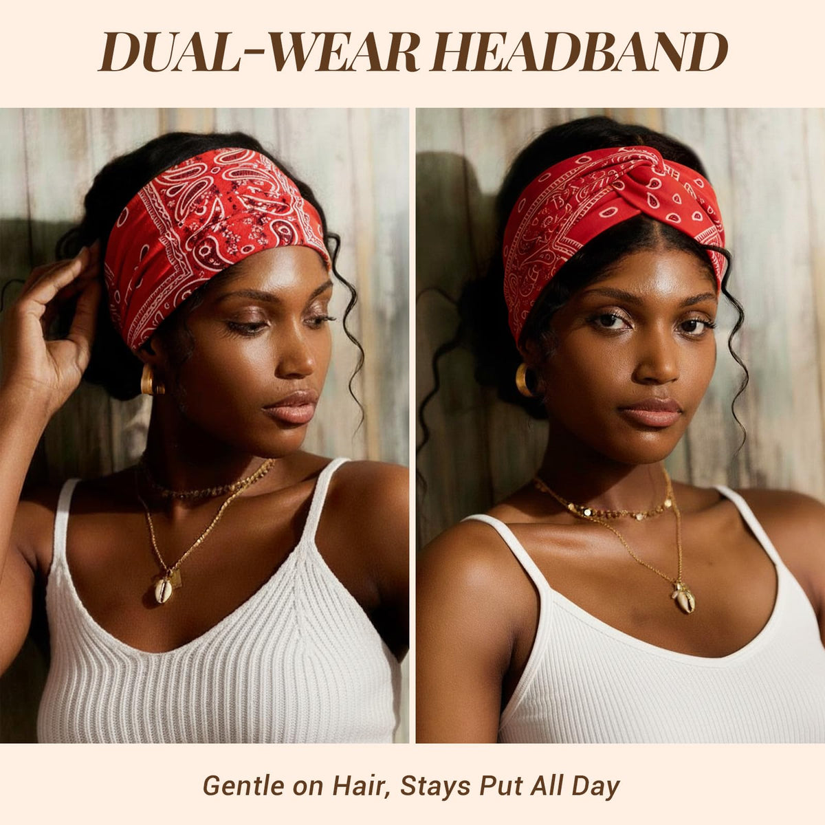Awumbuk blue wide headband daily wear for relaxed errands and yoga.