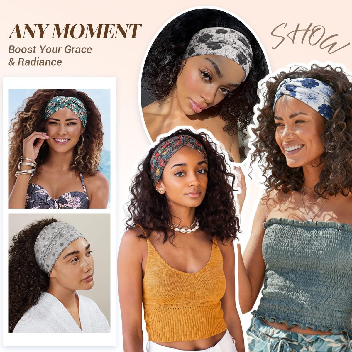 Awumbuk wide headbands 8-piece color pack offers versatile styling.