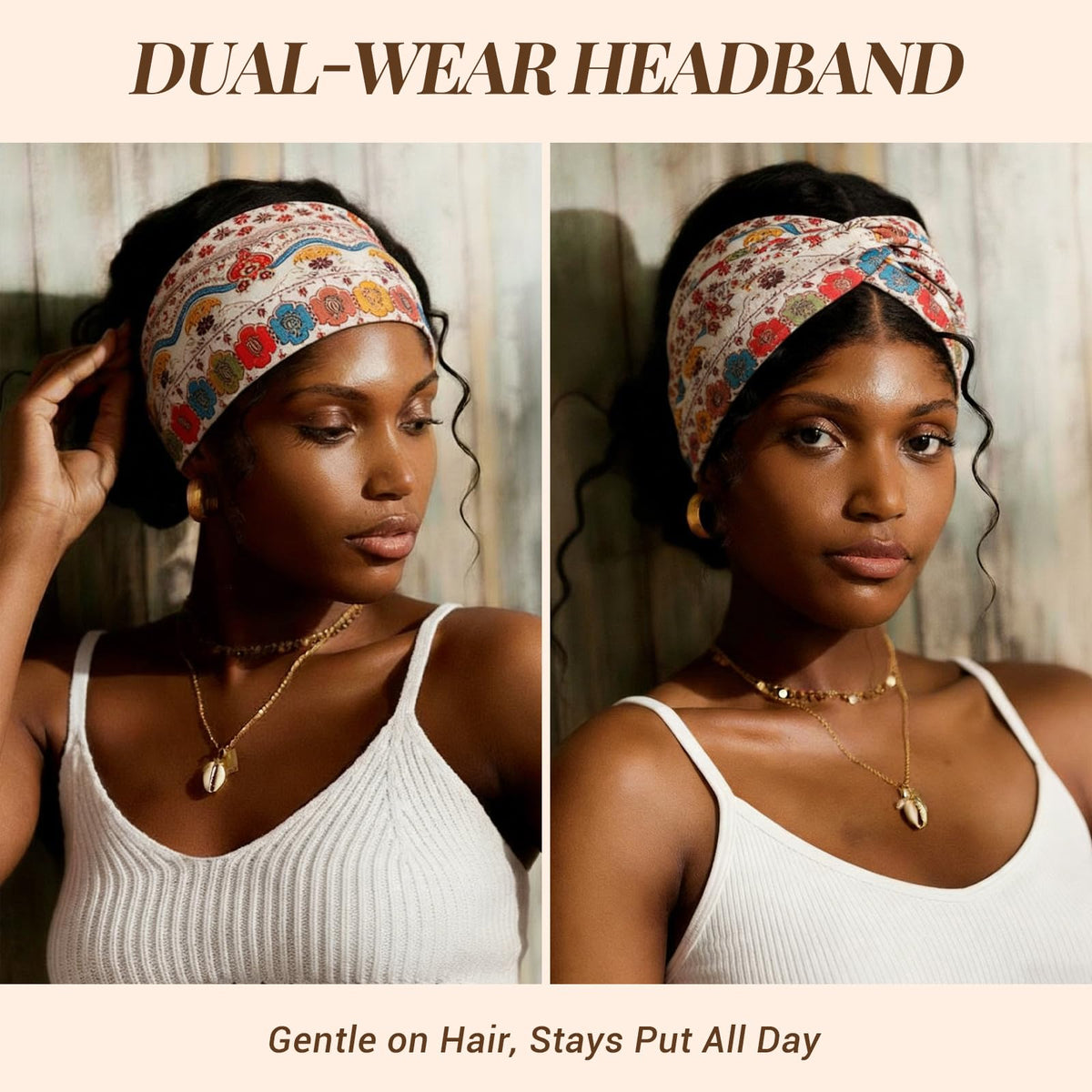 Awumbuk wide headbands non-slip grip ensures secure wear during workouts.