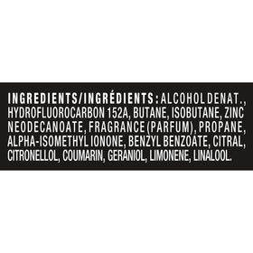 AXE aluminum-free formula label emphasizing skin-friendly ingredients