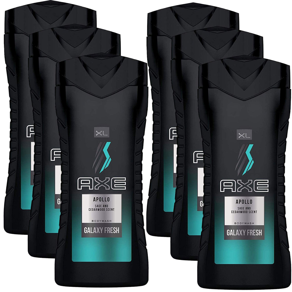 AXE Apollo body wash lathering with a bold masculine fragrance