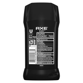 AXE Black antiperspirant stick packaging shot highlighting recyclable packaging.