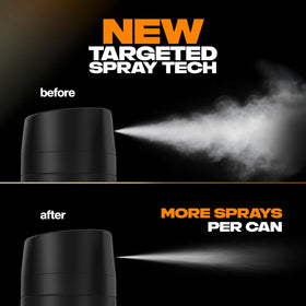AXE Black Vanilla spray mist for targeted application.