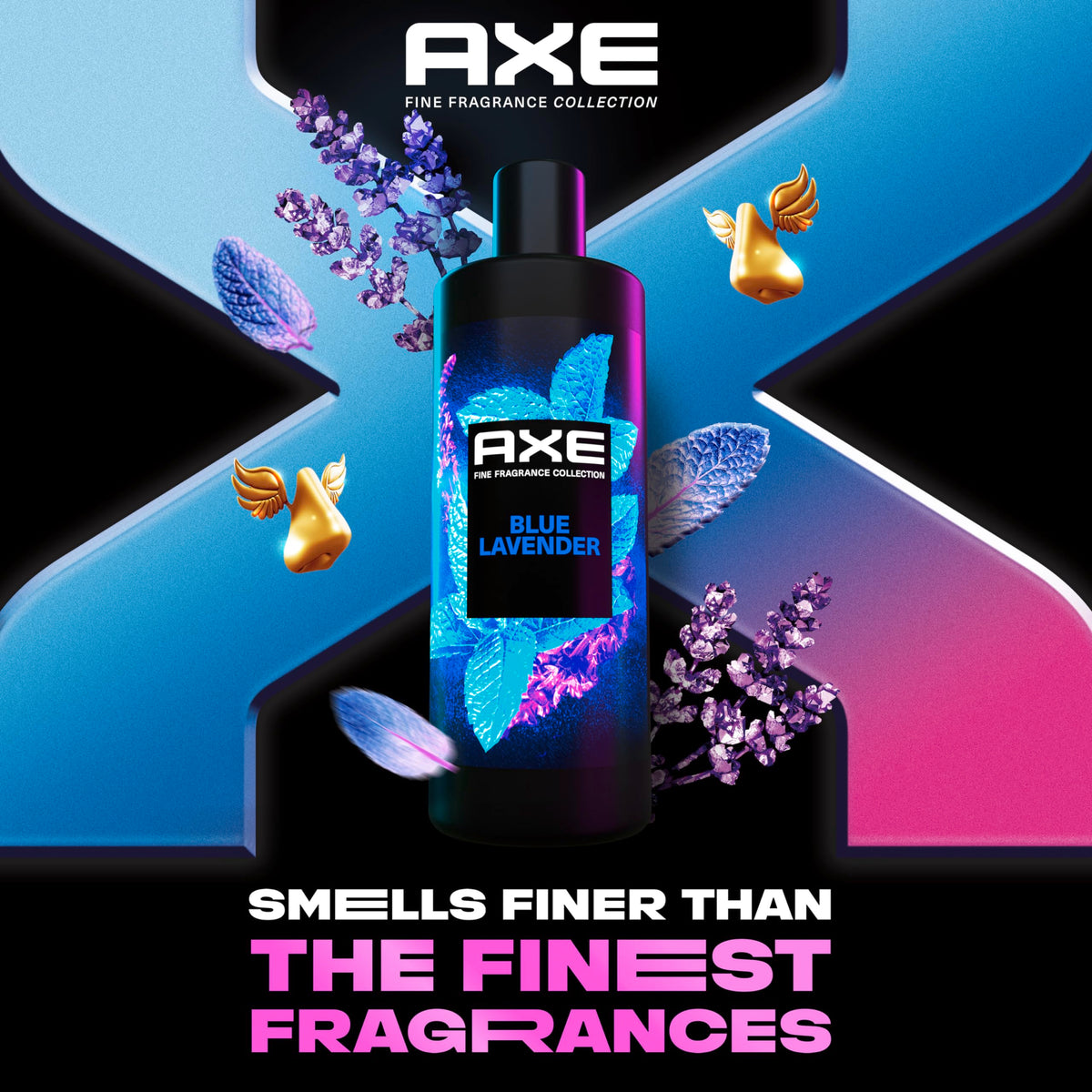 AXE Blue Lavender foam lather delivering fresh scent and smooth cleansing
