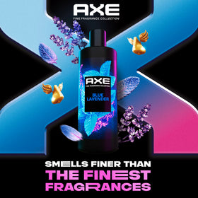 AXE Blue Lavender foam lather delivering fresh scent and smooth cleansing