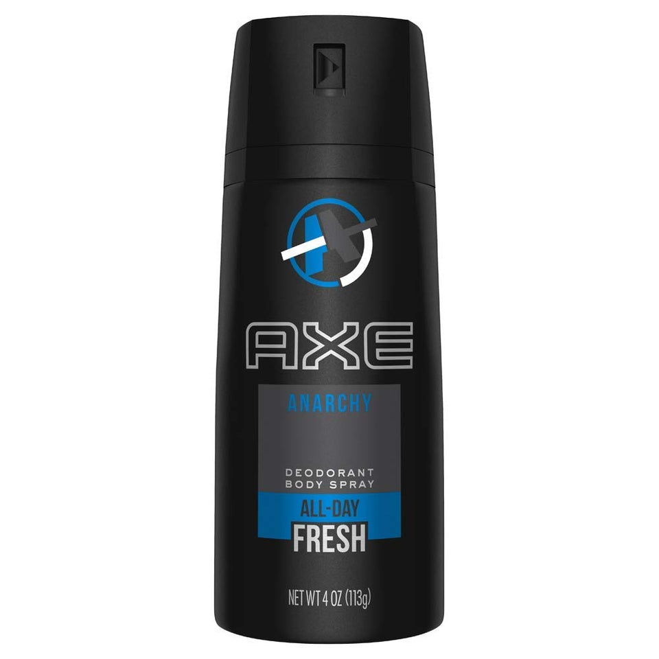 AXE Bodyspray Anarchy for Him 4 oz bottle front view, lightweight daily refresh