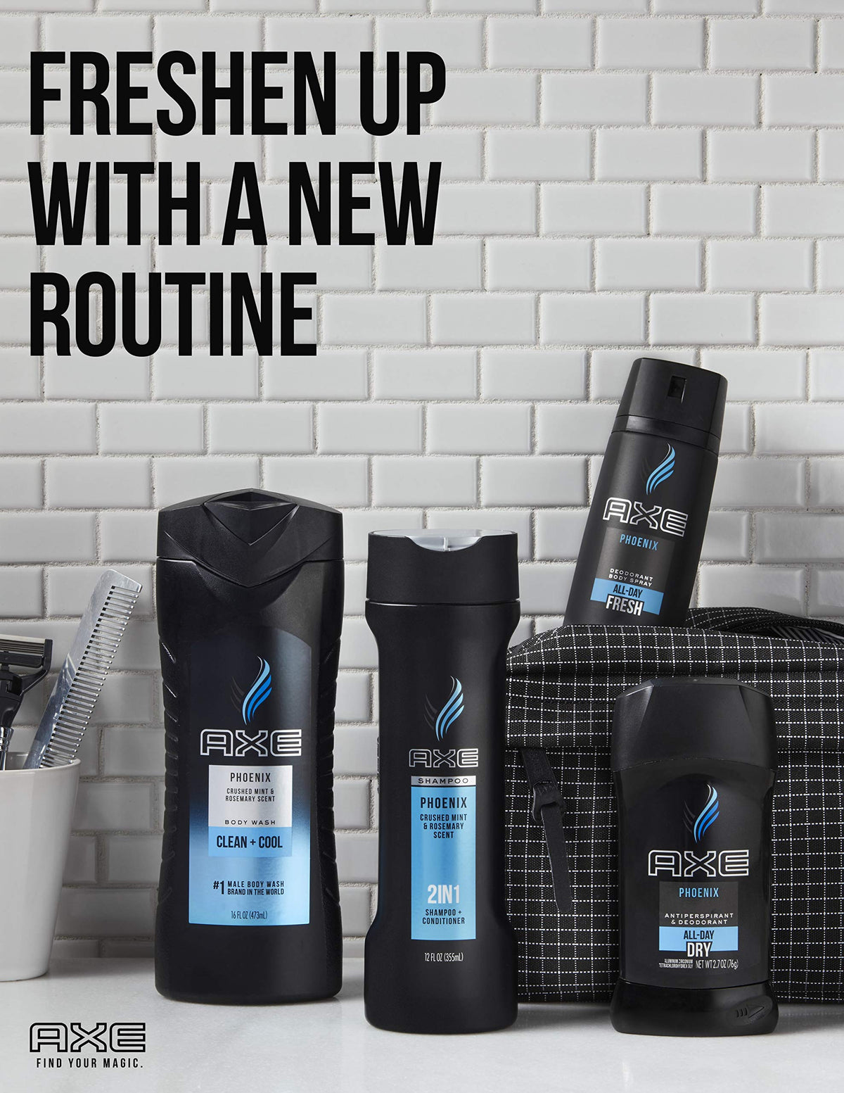 AXE Bodyspray Anarchy lifestyle image showing everyday use