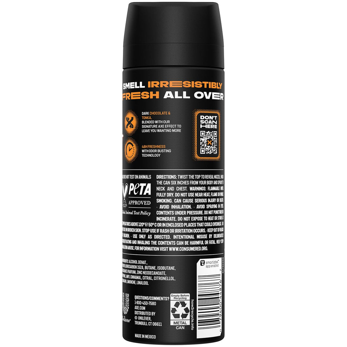 AXE Dark Temptation can dispensing mist for quick, even coverage.
