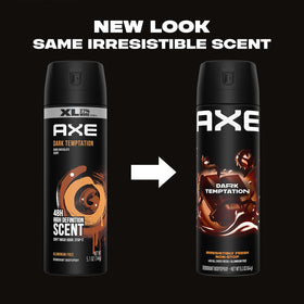 AXE Dark Temptation cap detail showing secure, easy-use closure.