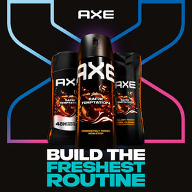 AXE Dark Temptation lifestyle shot suggesting confident everyday wear.