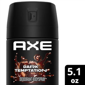 AXE Dark Temptation woody-scent visual with rich chocolate notes.