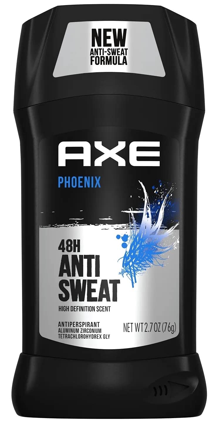 AXE Dry Phoenix deodorant stick being applied for all-day freshness