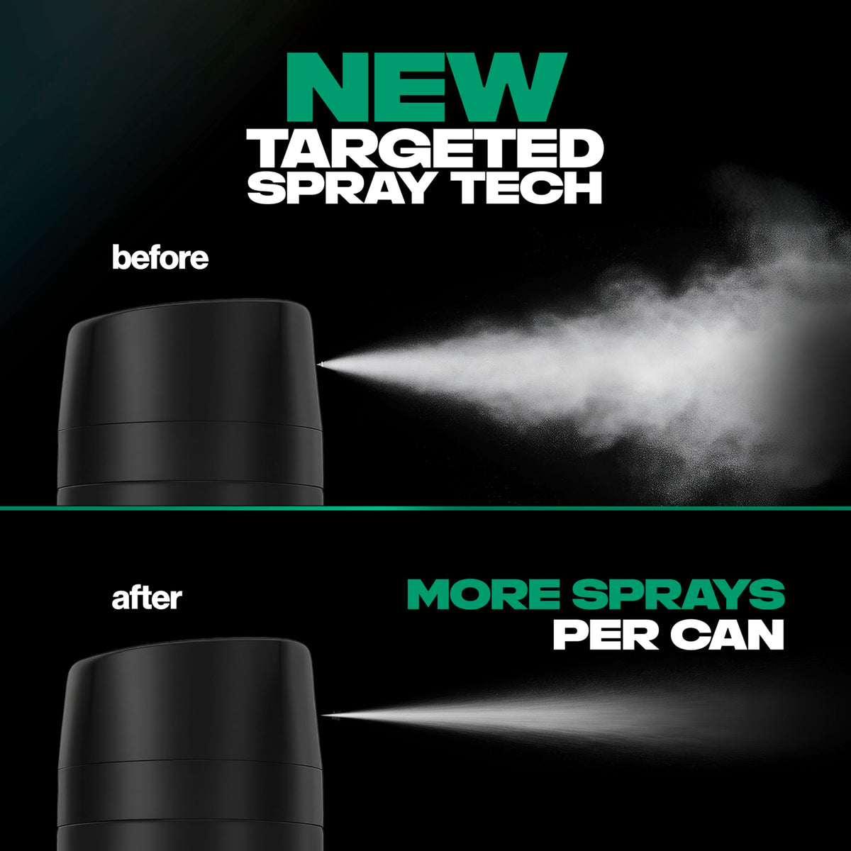 Aluminum-free AXE spray bottle emphasizing skin-friendly formula