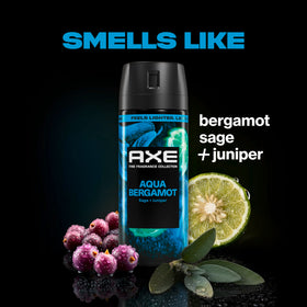 AXE Everyday Essentials Aqua Bergamot bottle—cool lift for energized routines.