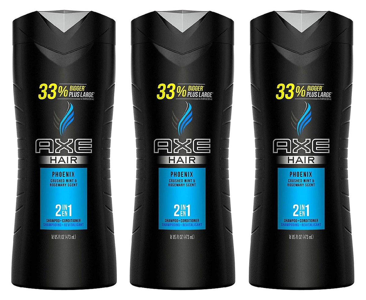 Axé Hair 2-in-1 Phoenix shampoo bottle ideal for quick daily grooming and refreshing scent