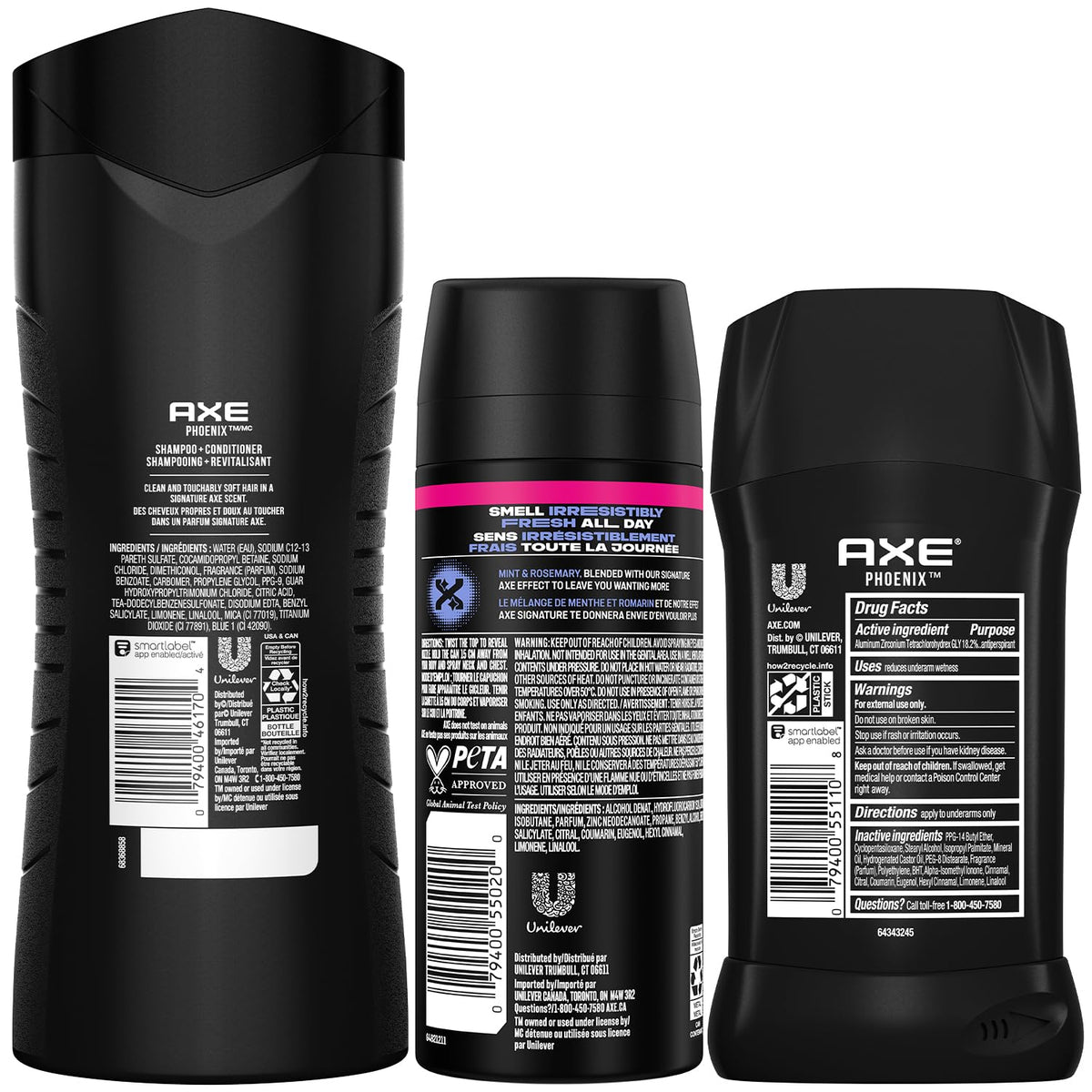 AXE Phoenix body spray can for long-lasting fragrance.