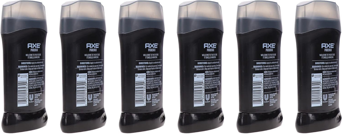 Axe Phoenix deodorant stick side angle emphasizes aluminum-free option for odor control.
