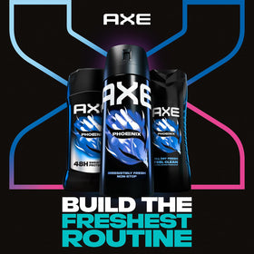 AXE Phoenix fragrance diffusion close-up suggests energizing aroma.