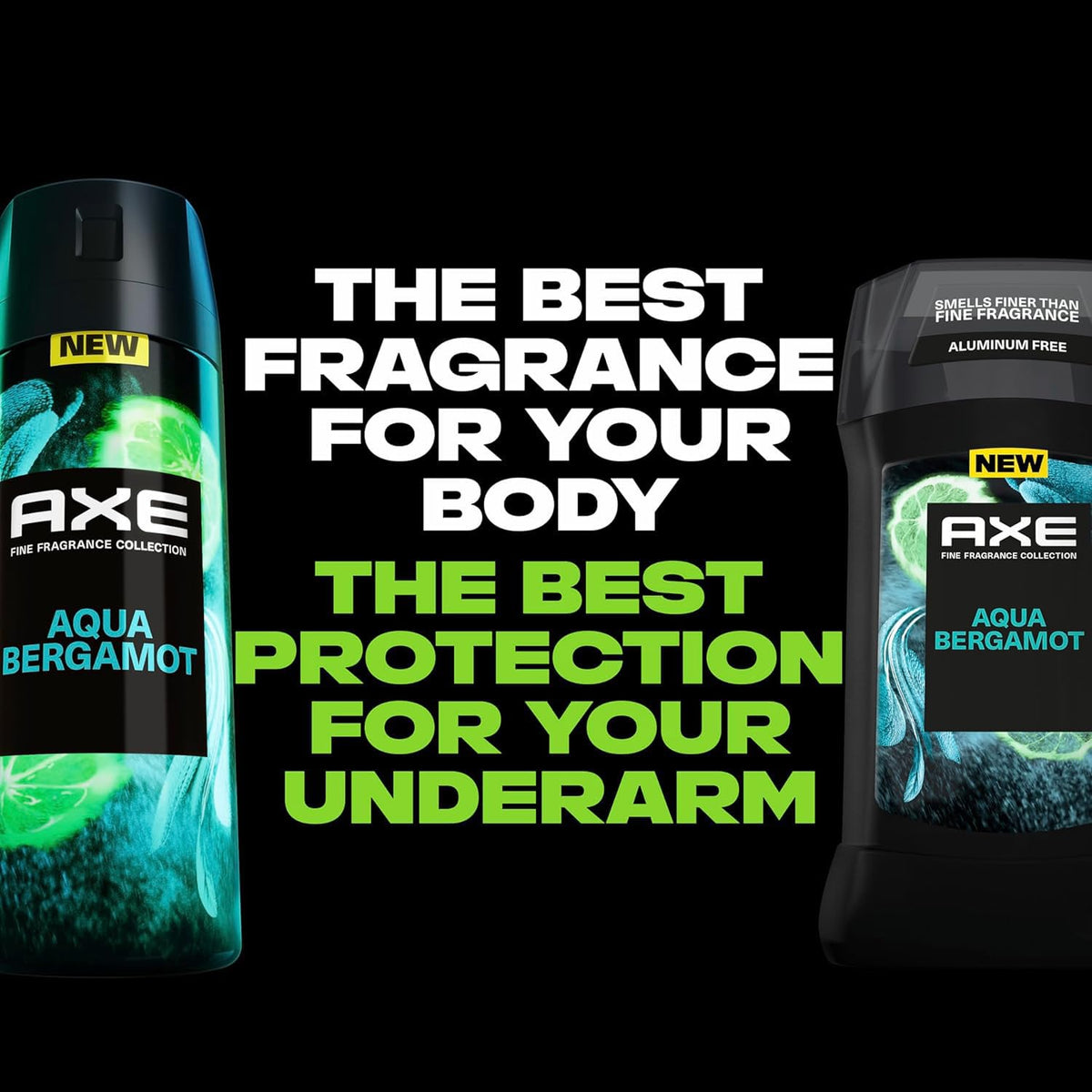 AXE recyclable packaging visual emphasizing sustainability