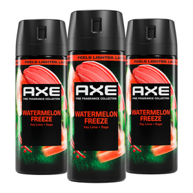 AXE Watermelon Freeze bottle front view showing long-lasting fragrance hints.