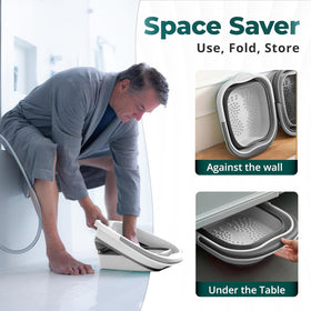 AXLOFO foot bath basin with handles for easy carrying and setup