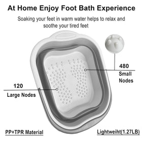 AXLOFO foot bath bowl with massage dots soothes tired feet after a long day
