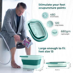 AXLOFO foot bath with handles, easy to carry during routines