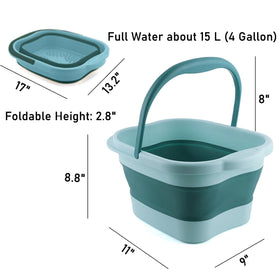 AXLOFO foot soak bath stored under bed, compact and portable for easy home organization