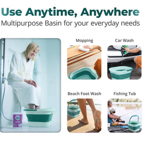 AXLOFO foot soak bowl during pampering session for tired feet