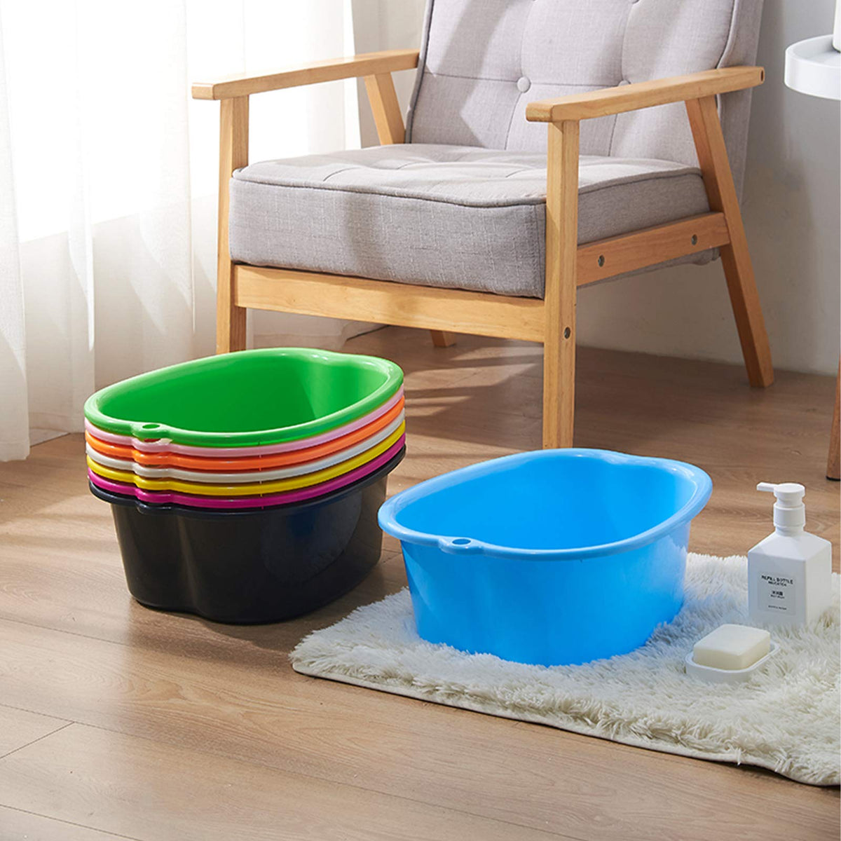 AXLOFO foot soaking tub built from heavy-duty plastic.