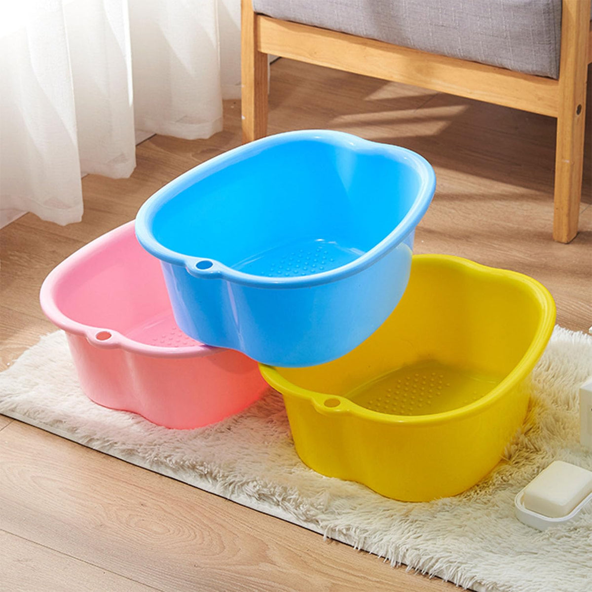AXLOFO foot soaking tub with massage bumps for targeted relief.