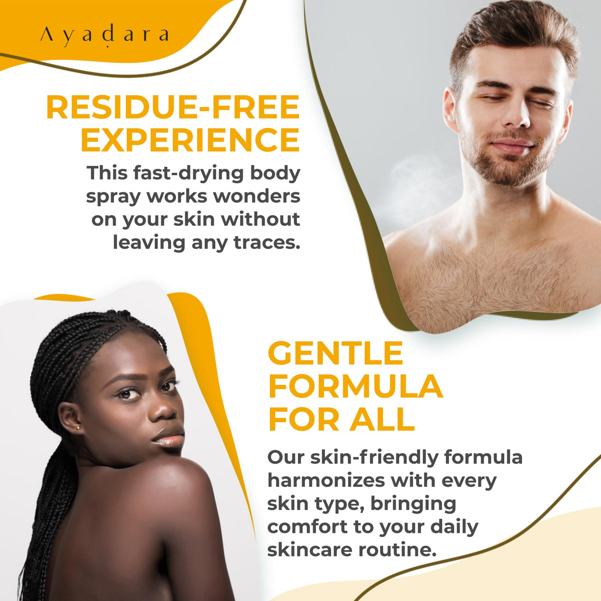 AYADARA Acne Body Spray Butt 3-Pack convenient spray for glute-area skin.